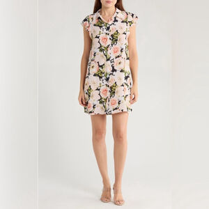 Alice + Olivia Jen Ruffle Sleeve Mini Dress, Morningside Floral